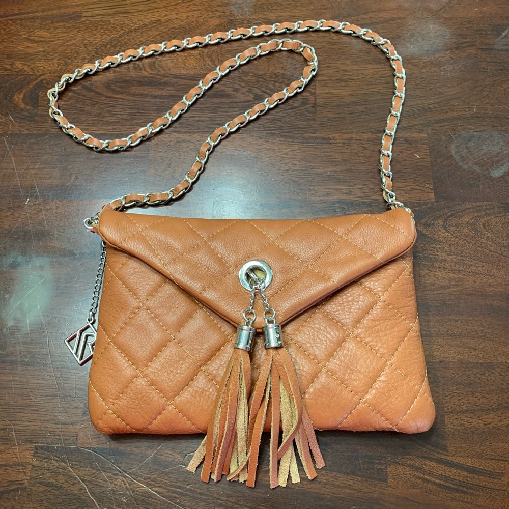 Borse In Pelle Quilted Leather Chain Crossbody Bag